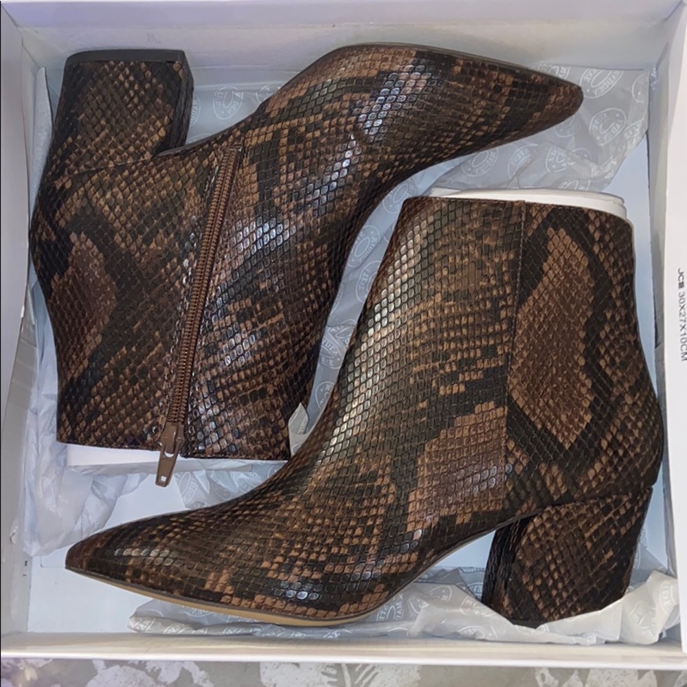 Steve Madden Missie Snake Skin Booties